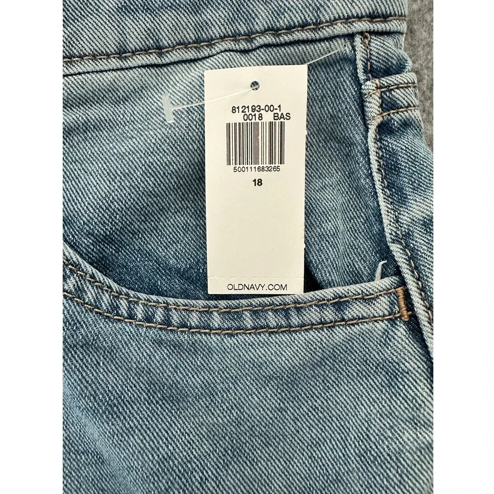 NWT Old Navy Baggy Wide Leg Jeans‎ Girls 18/30 Waist Blue Y2K 90s Streetwear